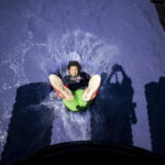 man tough mudder course in water