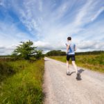 Runner on country road