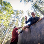 man outside adventure